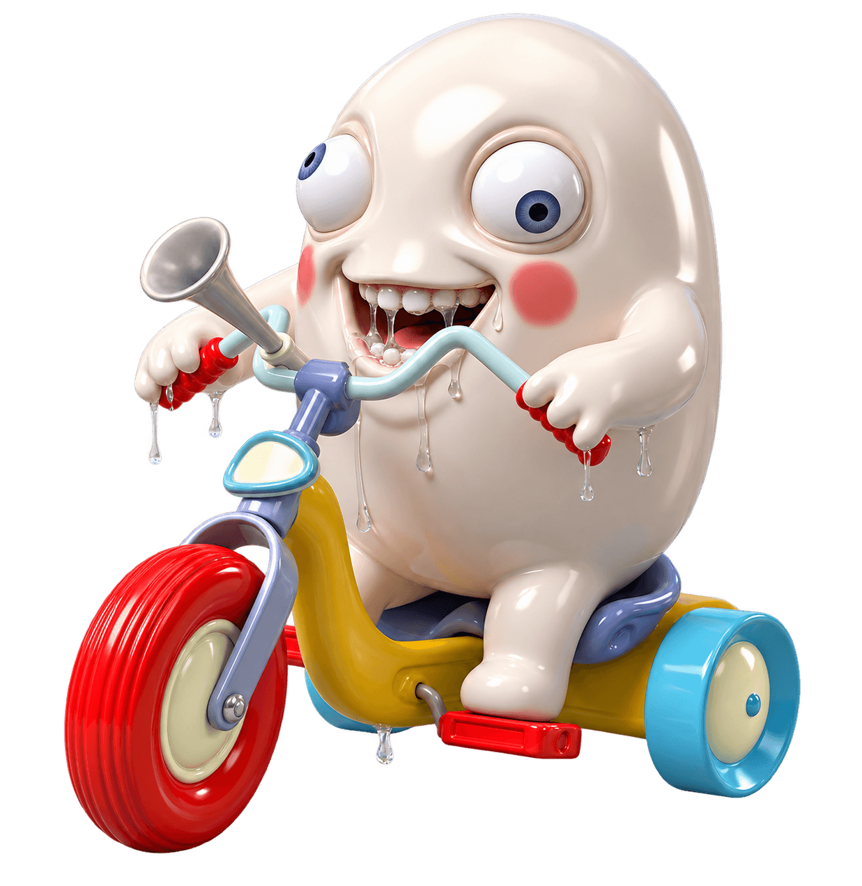 Derp riding a tricycle